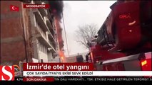 İzmir�de korkutan otel yangını!; Can pazarı yaşandı