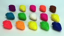 Fun Learning Colours and Numbers from 1 to 12 with Play Doh Strawberries for Kids and Preschoolers