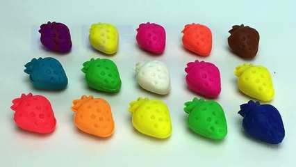 Fun Learning Colours and Numbers from 1 to 12 with Play Doh Strawberries for Kids and Preschoolers