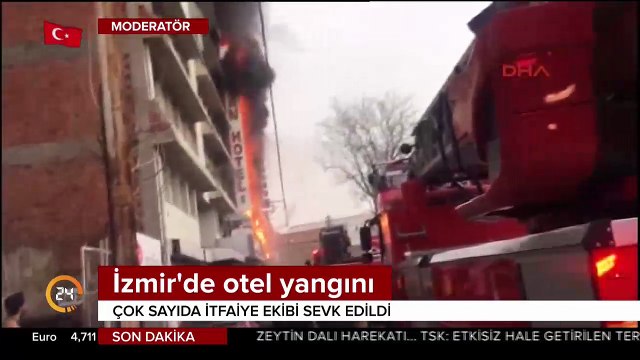 İzmir'de korkutan otel yangını!