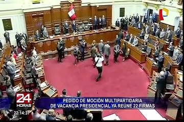 Pedido de moción multipartidaria de vacancia presidencial ya reúne 22 firmas