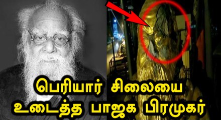 Скачать видео: தந்தை பெரியார் சிலையை உடைத்த பாஜக பிரமுகர்- வீடியோ