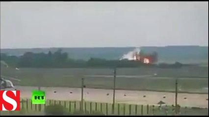 Rus kargo uçağını düşme anı kamerada