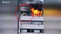 İzmir’de otelde yangın çıktı! Korkudan atladılar
