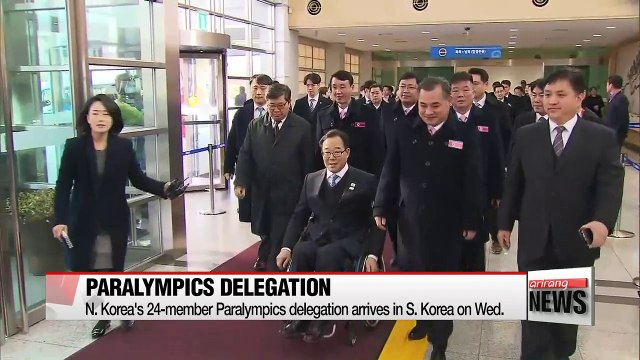 N. Korea's Paralympics delegation arrives in South Korea