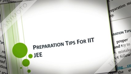 Preparation Tips for IIT JEE 2018