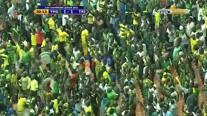 Goli la Chirwa akiisawazishia Yanga dhidi ya Township Rollers half time 1-1