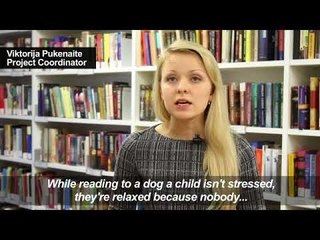 Dogs help children read in Lithuania library