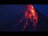 Mayon volcano in the Philippines spews lava and ash