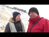 Snow falls on Europe's highest sand dune