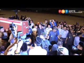 Jenazah Datuk Noriah tiba di Pangkalan TUDM Subang