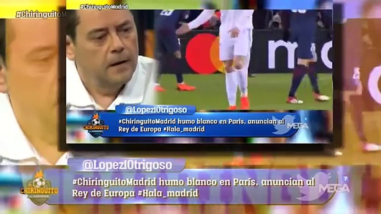 Llegada triunfal de Tomás Roncero tras el Psg 1-2 Mad