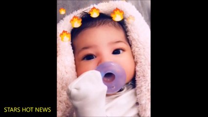 Kylie Jenner shares first good look at baby Stormi's face