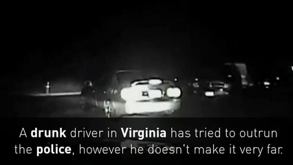 Drunk man runs from cops, gets hit by own car