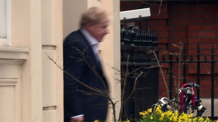 Boris Johnson departs home amid Russia spy questions