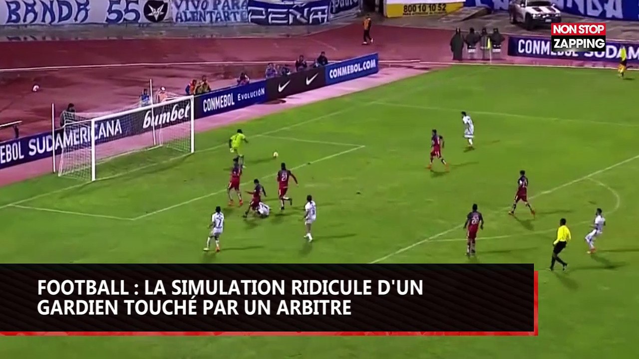 Football : la simulation ridicule d'un gardien touché par un arbitre (vidéo)
