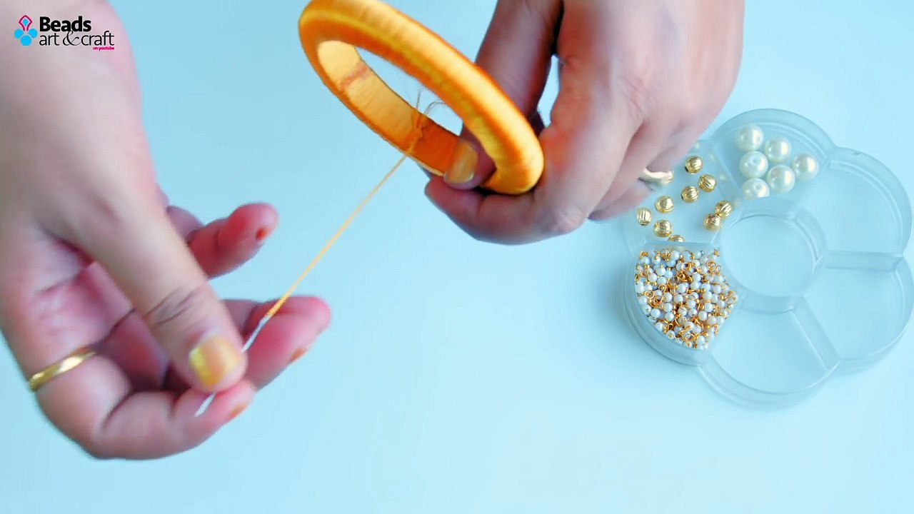 Make beautiful silk thread bangles at home | jewelry making | Beads art