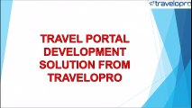 Travel portal development solution