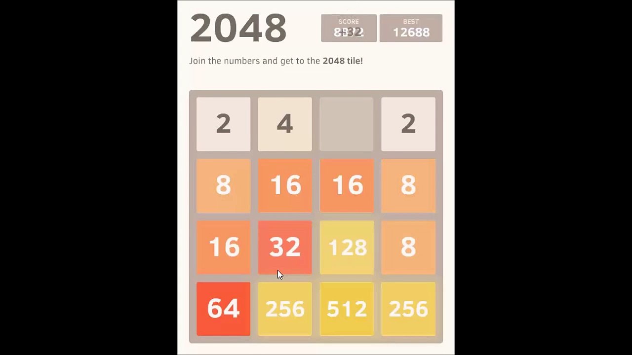 Win '2048' Game : Tips & Tricks / Demonstration 