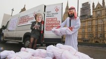 Protestas por la visita del príncipe heredero saudí a Londres