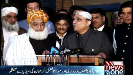 Islamabad  Asif Zardari Aur Mulana FazluRahman Ki Media Say Guftagoo