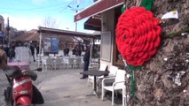 Kosovalı Kadınlar 8 Mart Dünya Kadınlar Günü Dolayısıyla Ağaçları Güllerle Süslediler