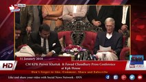 CM KPK Pervez Khattak  & Fawad Chaudhary Press Conference  at Kpk House