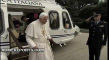 Pope is back in Rome, after leaving Castel Gandolfo