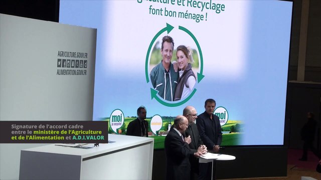 SIA 2018 : Signature de l'accord cadre entre le ministère de l’Agriculture et de l’Alimentation et A.D.I.VALOR