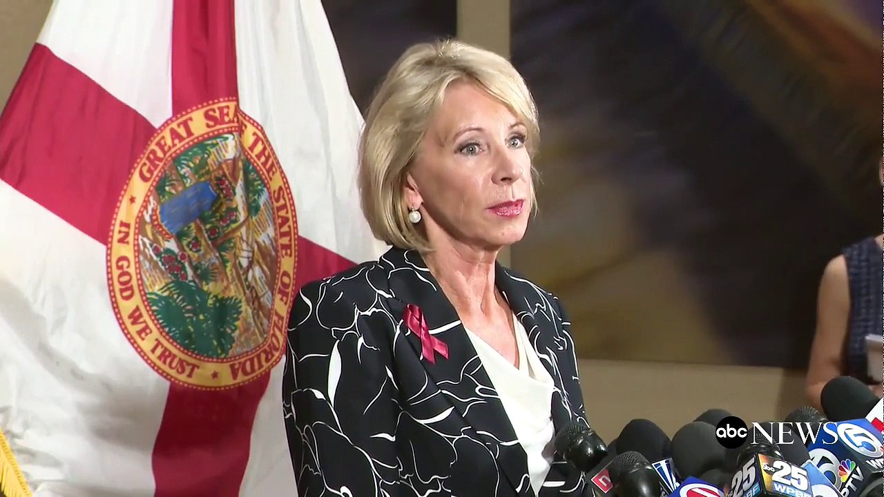 Education Secretary DeVos visits Marjory Stoneman Douglas High School