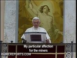 Pope prays for safe rescue of Chilean miners
