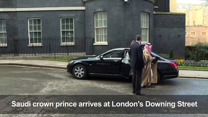 British PM greets Saudi crown prince at Downing Street