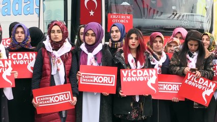 'Vicdan Konvoyu'na Erzurum'dan destek