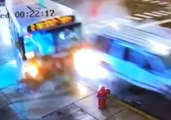 Surveillance Video Shows Chicago Transit Authority Bus Crash