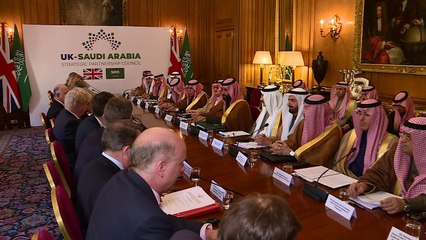 Theresa May and cabinet hold talks with Saudi delegation
