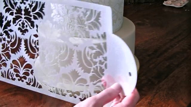 How to stencil on a cake using royal icing stencilling on a cake stenciling cake decorating tutorial