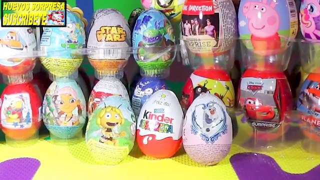 Mi pelicula de video 3 huevos sorpresa de la abeja maya, frozen y huevo kinder sorpresa en español