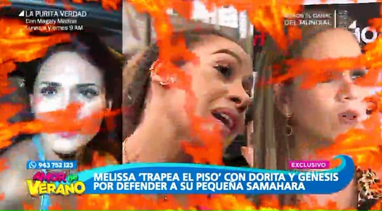 MELISSA KLUG "TRAPEA EL PISO" CON DORITA ORBEGOZO Y GENESIS TAPIA
