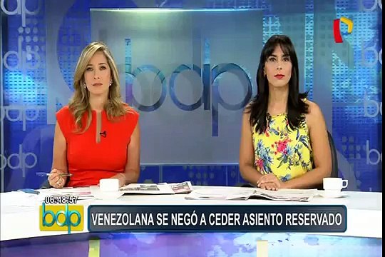 Ciudadana venezolana se negó a ceder asiento reservado