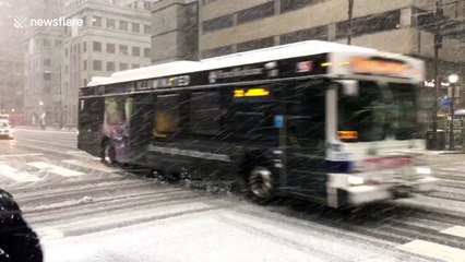 Heavy snow falls in Philadelphia as second nor’easter arrives