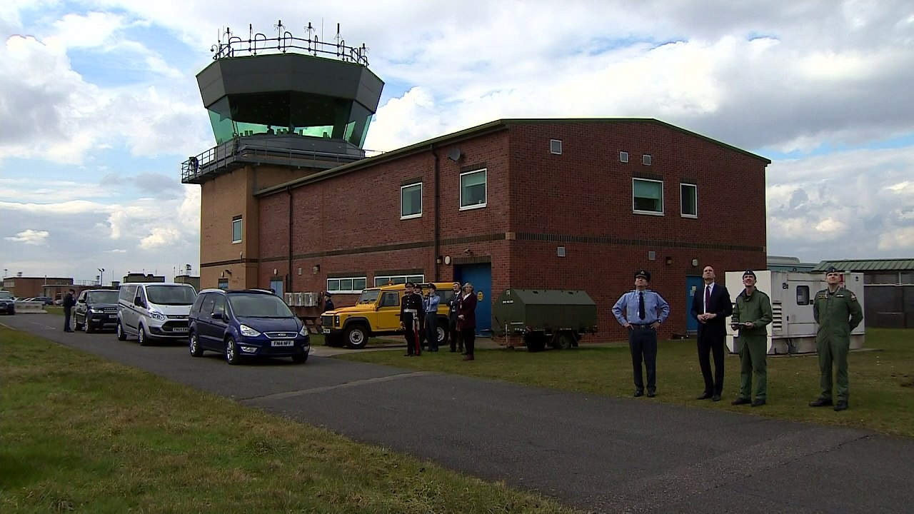 William admires Typhoons during visit to RAF base