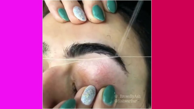 Big Bushy Eyebrows Threading Tutorial Brows on Fleek !