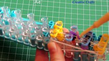 Como hacer una pulsera de gomitas Sailors Pinstripe. Rainbow Loom bracelet Sailors Pinstripe