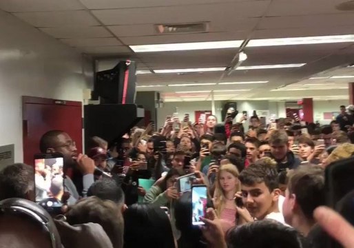 Miami Heat's Dwyane Wade Visits Students at Stoneman Douglas High