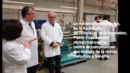 La visite du ministre de l'Emploi et de la Formation au centre de compétences Cefochim à Seneffe