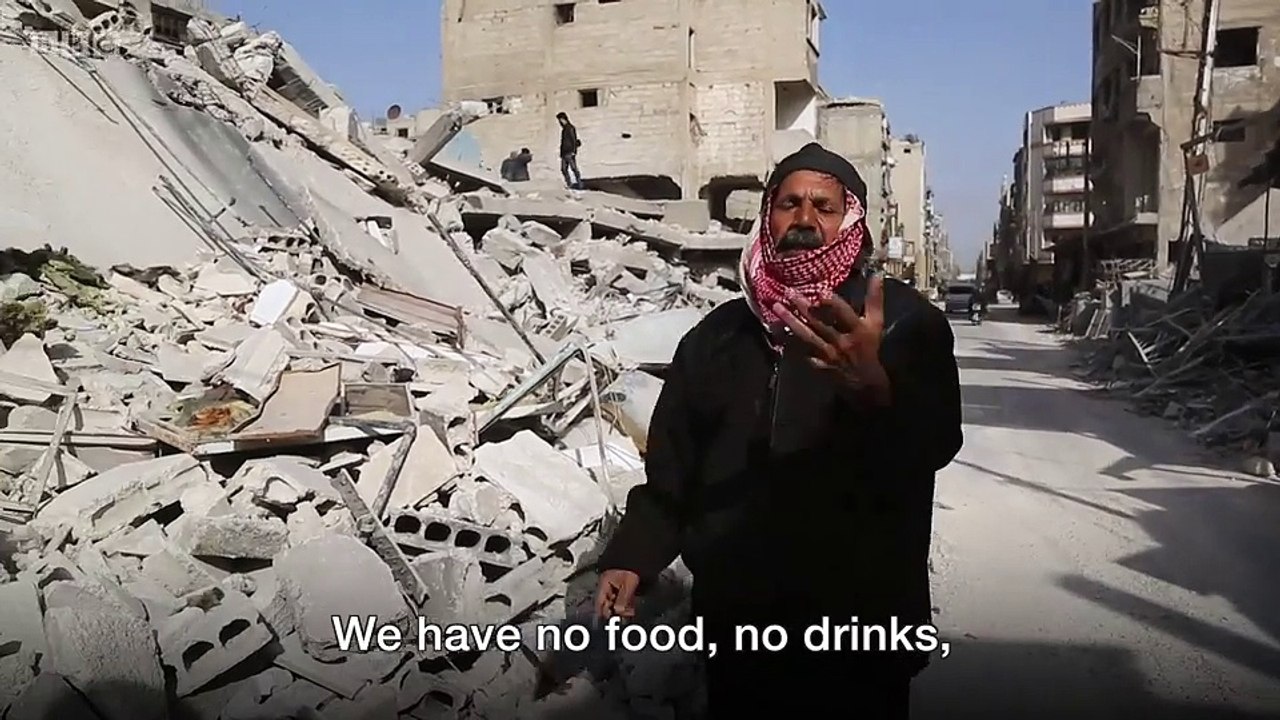Syrians digging the rubble searching for their loved ones