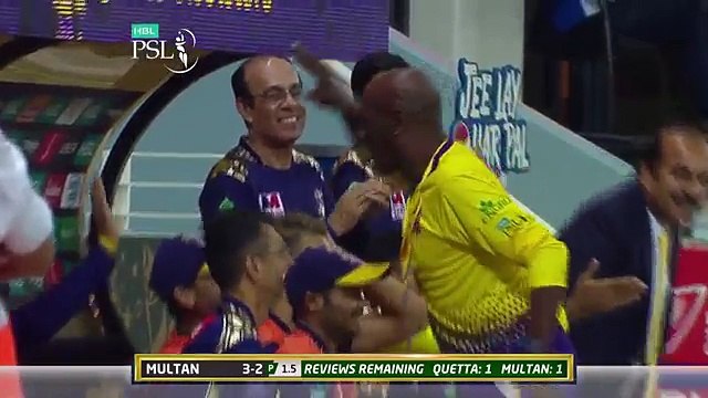 Multan Sultans Fall Of Wickets- Quetta Gladiators Vs Multan Sultans- Match 17 - 7th Mar-HBL PSL 2018