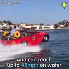 Cette voiture peut avancer sur l'eau... Dingue