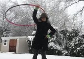 New Jersey Hula-Hooper Celebrates Thundersnow During Nor'easter