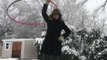 New Jersey Hula-Hooper Celebrates Thundersnow During Nor'easter